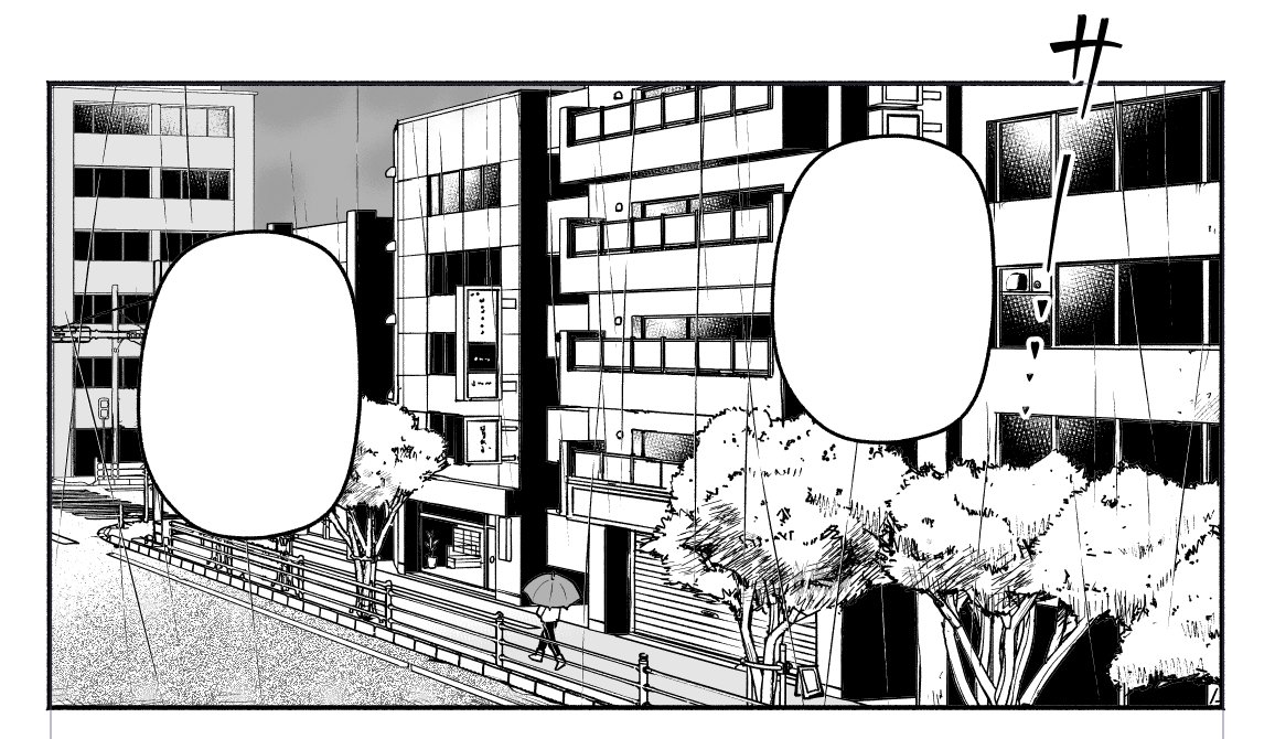 画面をすべて自分でコントロールしたいのに、漫画の背景に3Dを使うことで「ヘヘッ、それじゃあっしはご立派なこの3Dモデルを書き出した隅に、不肖ながら人物を添えさせていただきやすね…いつもお世話になっております…ご贔屓に…」みたいな気分になってしまう