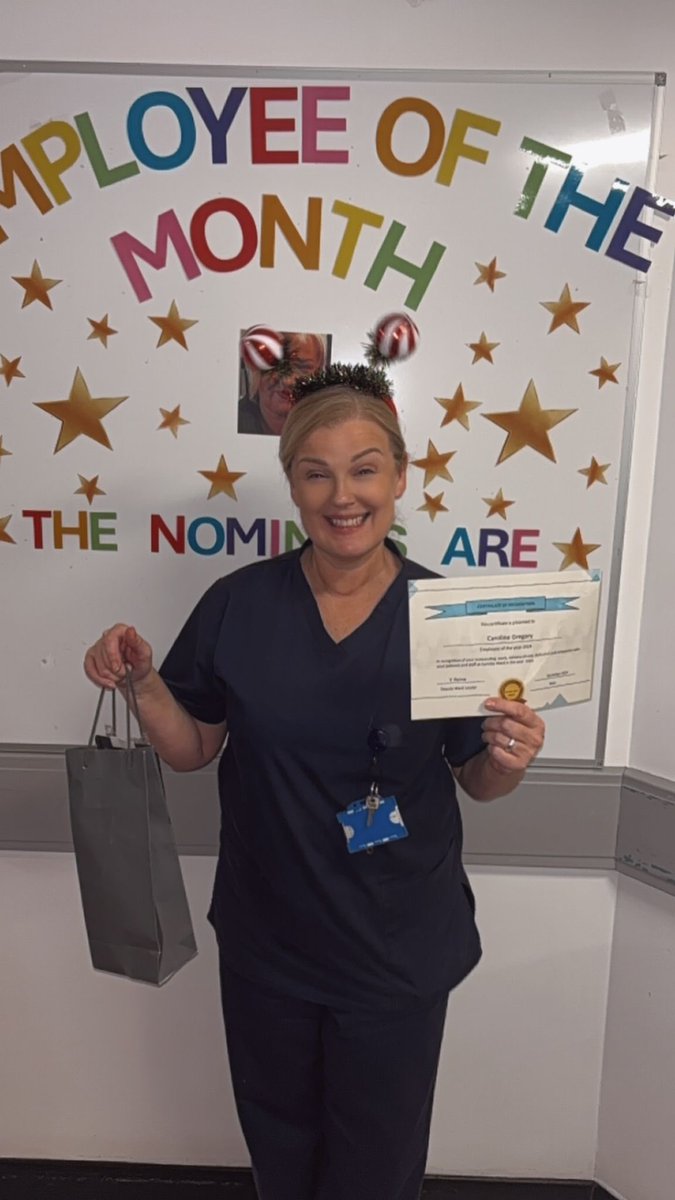 Our employee of the year is: Caroline!!
What a wonderful way to say Thank you to the best Ward Manager that Swinley Ward could have 🥰 Well done and well deserved