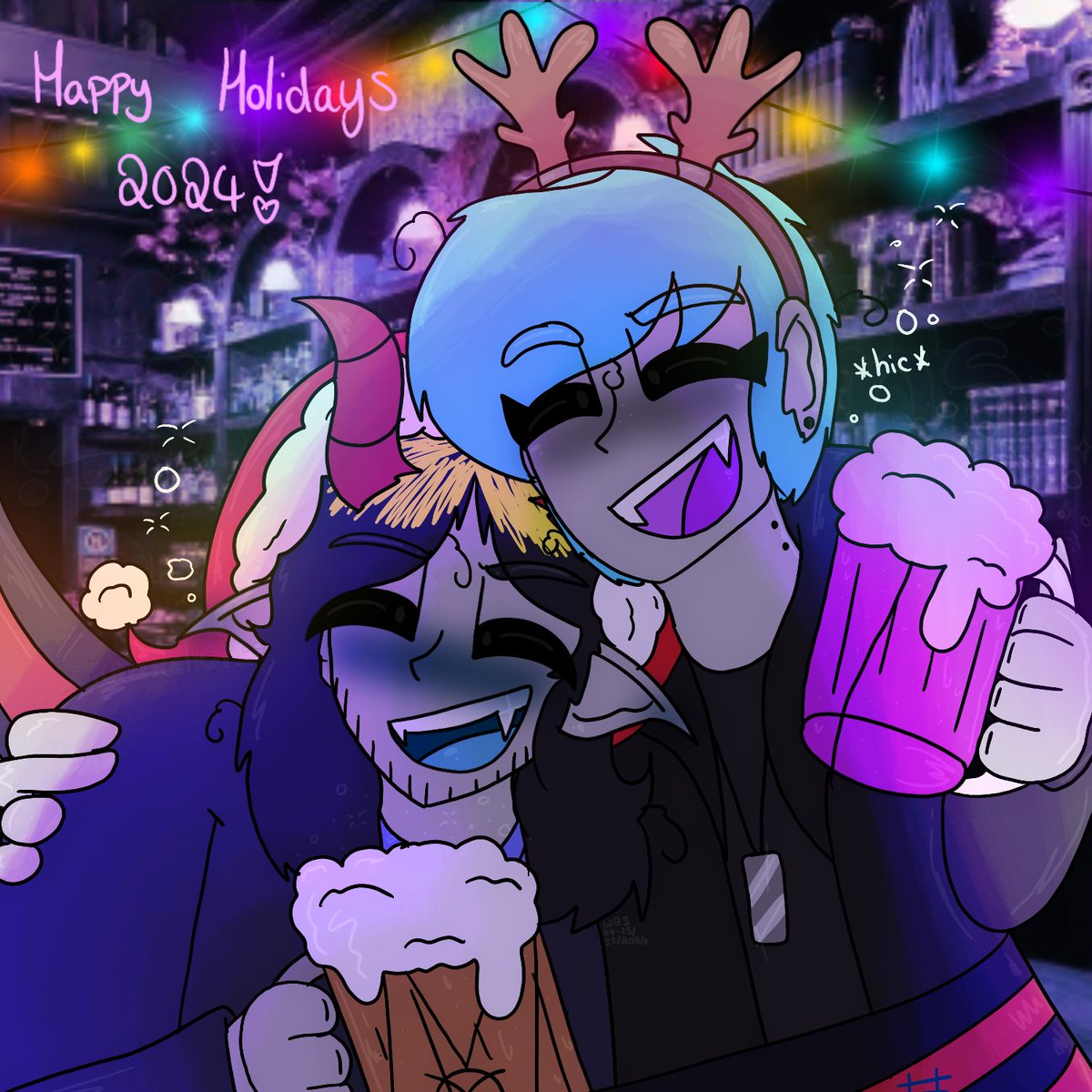 zivimations's tweet photo. Days 359/360 -

 Merry Christmas, Happy Holidays, Happy Hanukkah, Happy Hearth's Warming, whatever you celebrate!
I hope all of your celebrations are lovely and fun, sweet and warm! ✨️
Appreciate you all!! 🩵💜

#art #rkgk #MerryChristmas2024
#Christmas2024 https://t.co/4B9Ohik8ye