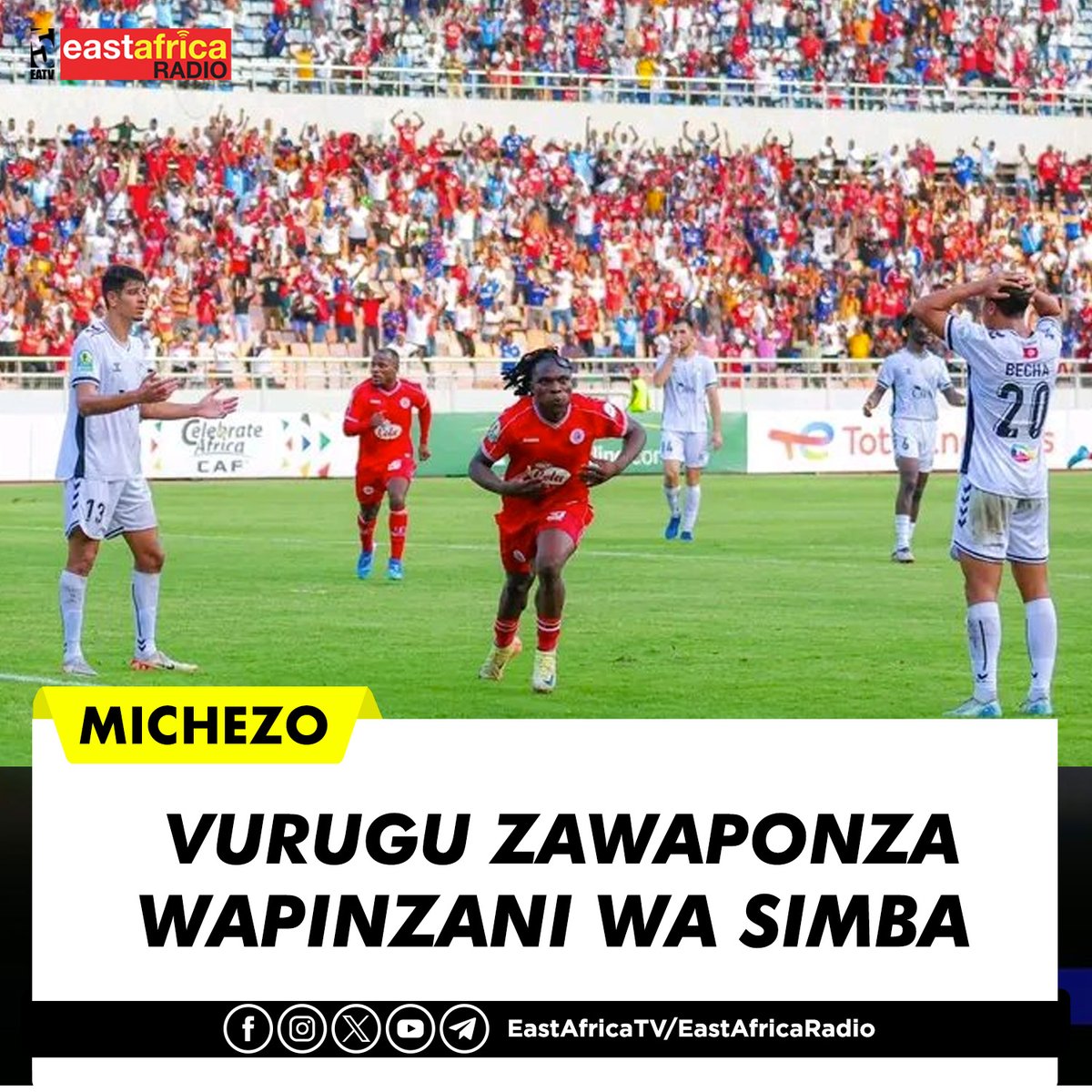 eastafricatv's tweet image. #MICHEZO Shirikisho la Soka barani Afrika CAF limeitoza faini ya dola 50,000 (Zaidi ya milioni 120 za Kitanzania) timu ya CS Sfaxien ya Tunisia, pamoja na adhabu ya kucheza mechi mbili za  nyumbani za kombe la shirikisho bila mashabiki, ambapo mechi hizo zitakuwa ni dhidi ya…
