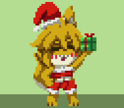 Autumn65541's tweet photo. Christmas drawings for @kariespider @illogicaljumble @La_sso 
#pixelart #ドット絵 #christmas #furry https://t.co/07mHKV8dMB