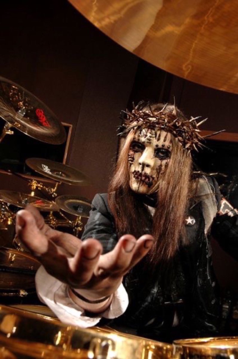 Joey Jordison handing you- wait what he forgot the various item