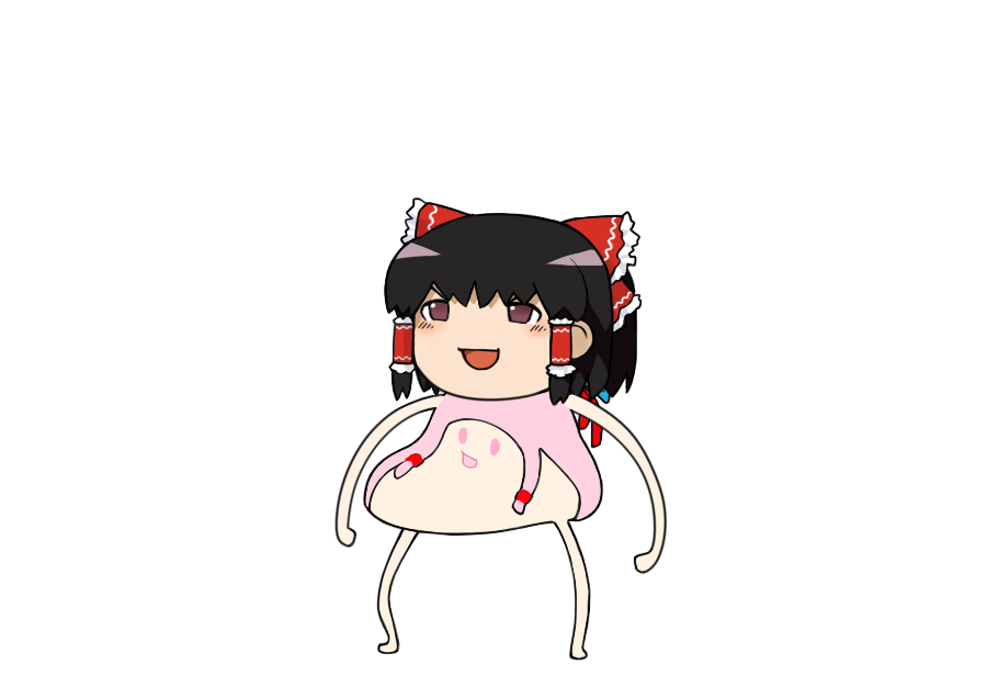 博麗霊夢 ,秦こころ 「ヤッ…… 」|markovのイラスト