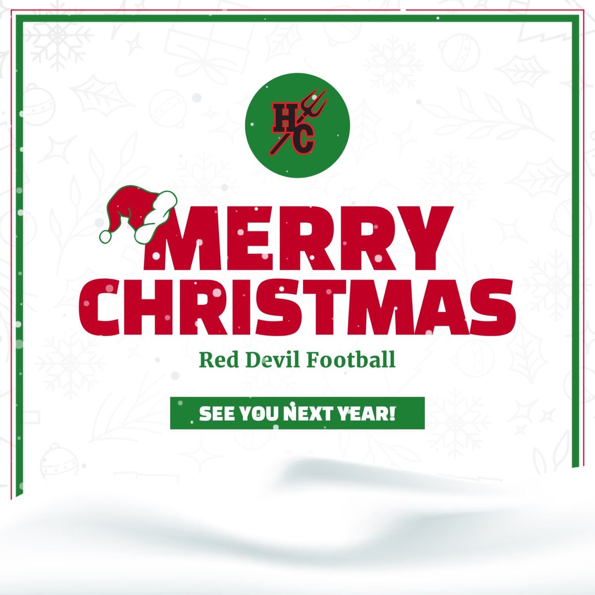 HCRedDevilFB's tweet image. Merry Christmas to all Red Devil Nation! You are the gift that gives year round! #EarnIt #BootsOn
