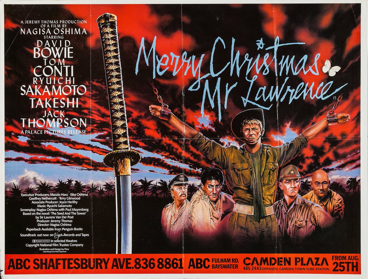 a_picture_plain's tweet photo. “Merry Christmas, Mr. Lawrence”
British film poster
1983
#art
#artwork
#artmattersandthings
#artappreciation
#cinema
#film
#movie
#poster
#movieposter
#posterwednesday
#nagisaoshima
#davidbowie
#billconti
#ryuichisakamoto
#takeshikitano https://t.co/WkFjd9WV8T