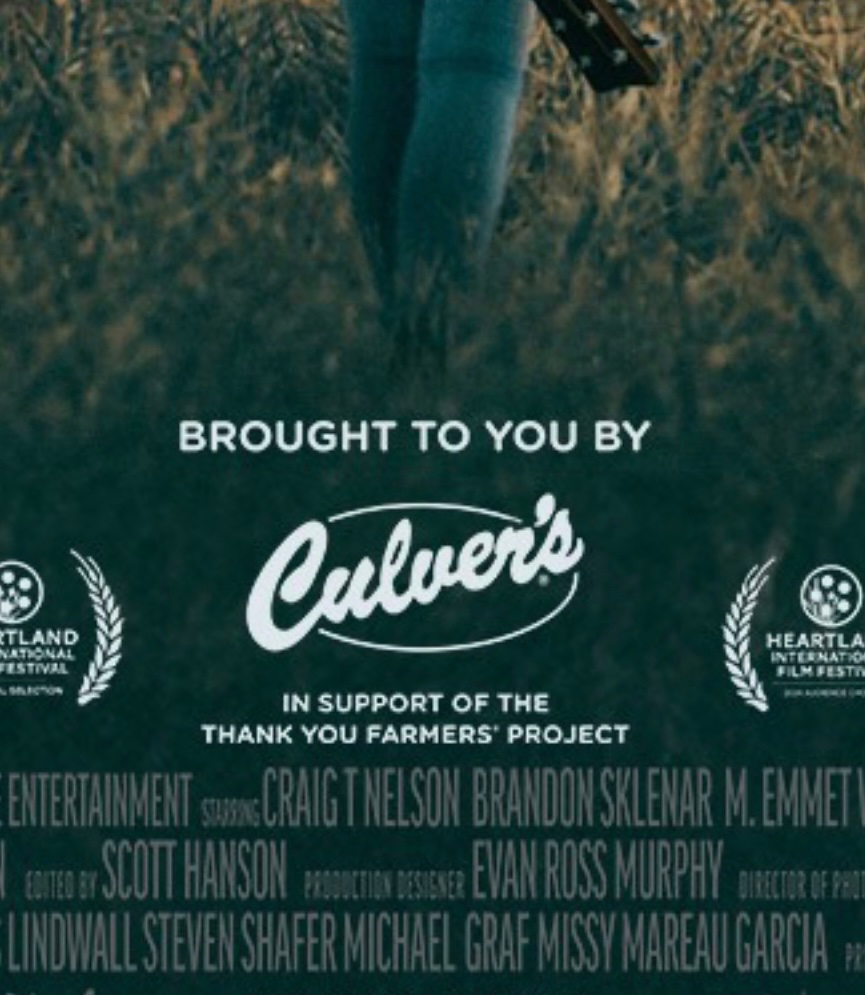 Back home, saw a preview for this movie which stars Craig T Nelson as a Wisconsin dairy farmer who’s about to lose his farm to the bank but they offer to let him bet his farm on the Packers winning the Super Bowl. It’s called Green and Gold and it’s produced by……………Culver’s