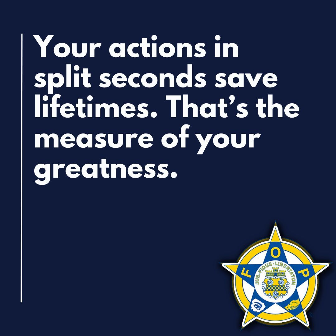 GLFOP's tweet image. In seconds, you make choices that change lives forever. 

#QuickThinking #PoliceGreatness #LifeSavingMoments