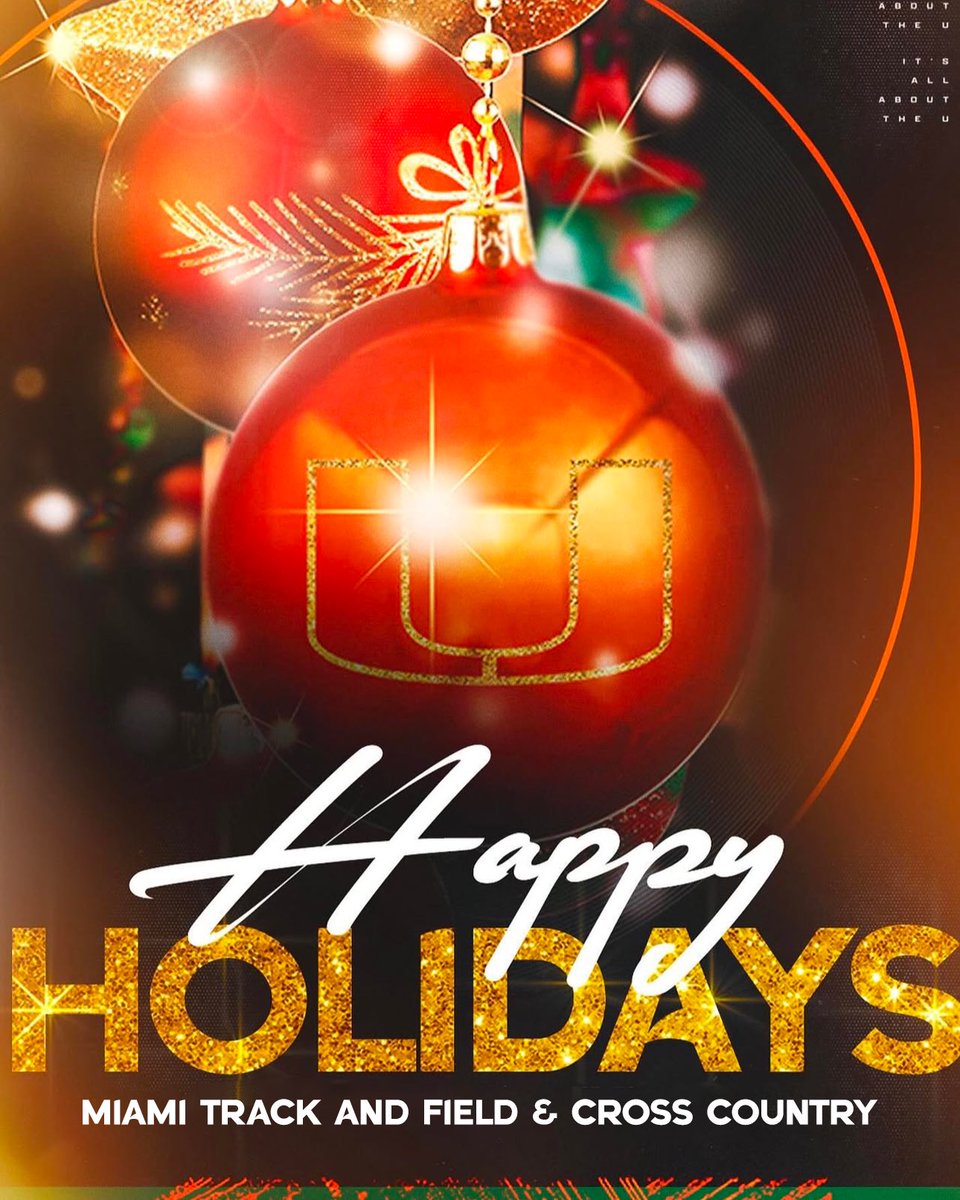 Wishing everyone a happy holidays from Canes Track and Field/Cross Country! 🙌