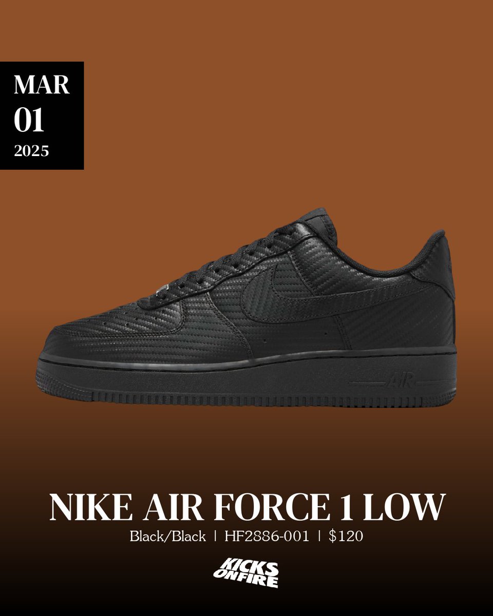 Nike Air Force 1 Low Black Carbon Fiber 𝗖𝗼𝗹𝗼𝗿𝘄𝗮𝘆: Black