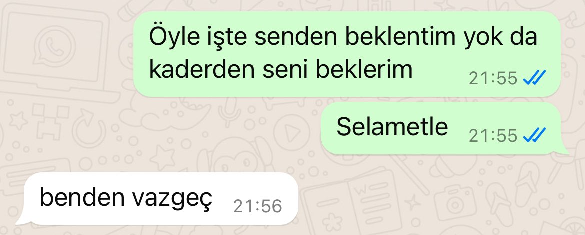 Allah selamete erdirsin ikimizi de