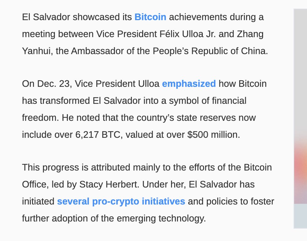 CRYPTOSLATE: "El Salvador touts Bitcoin success in talks with China"