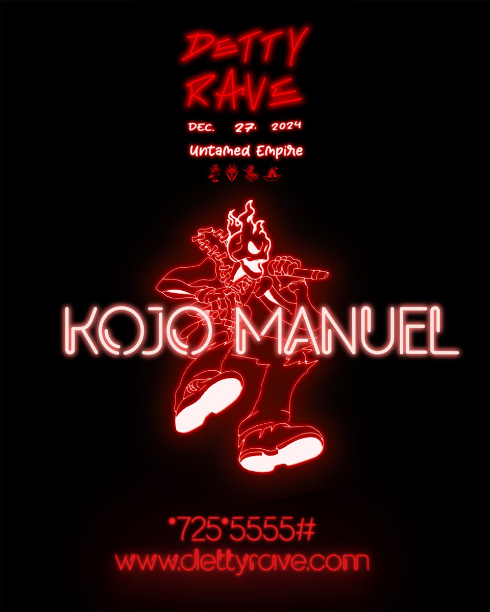 TheDettyRave's tweet image. The stage will be heated by our heavyweight MCs @KojoManuel and  @Mensa_Jr 

Don’t play🚀🚀

#DettyRave2024 #RAWNoise #AfroEnnoyment 
#DettyDecember