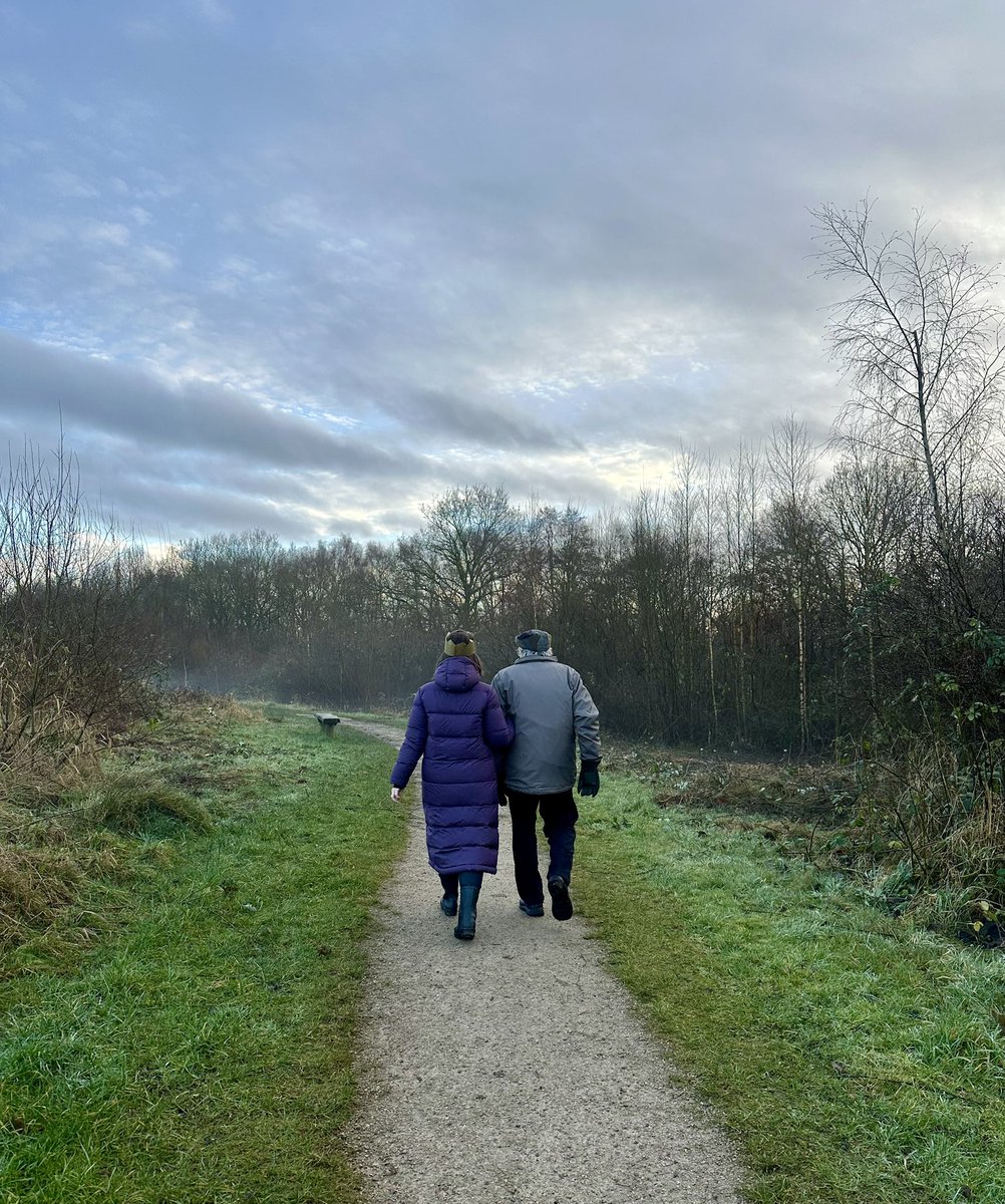 After Christmas Dinner, I sent them off to my woodland for a human #Hedgewatch PAWS shift to walk off their food, as it was a lovely day! 👣 🌳 🌤️ Grandpaw managed 2.2 miles at 91 years old!