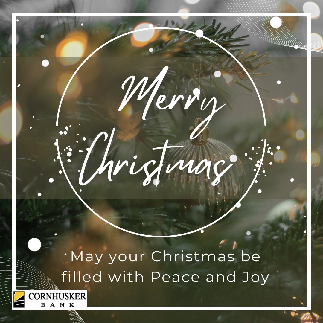 #CornhuskerBank #MortgageTeam wishes you all the Blessings of the Christmas season. Merry Christmas to you and yours!