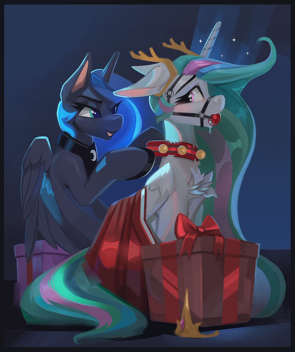 hoofindust's tweet photo. who said wrapping presents should be any less enjoyable than actually unwrapping them?~

Happy Christmas, my friends!~

spoiler alert: we will probably unwrap this present in the future
#mlp #Christmas #Christmas2024 #sketch #fanart #princesscelestia #PrincessLuna https://t.co/mO5PBgqQXu