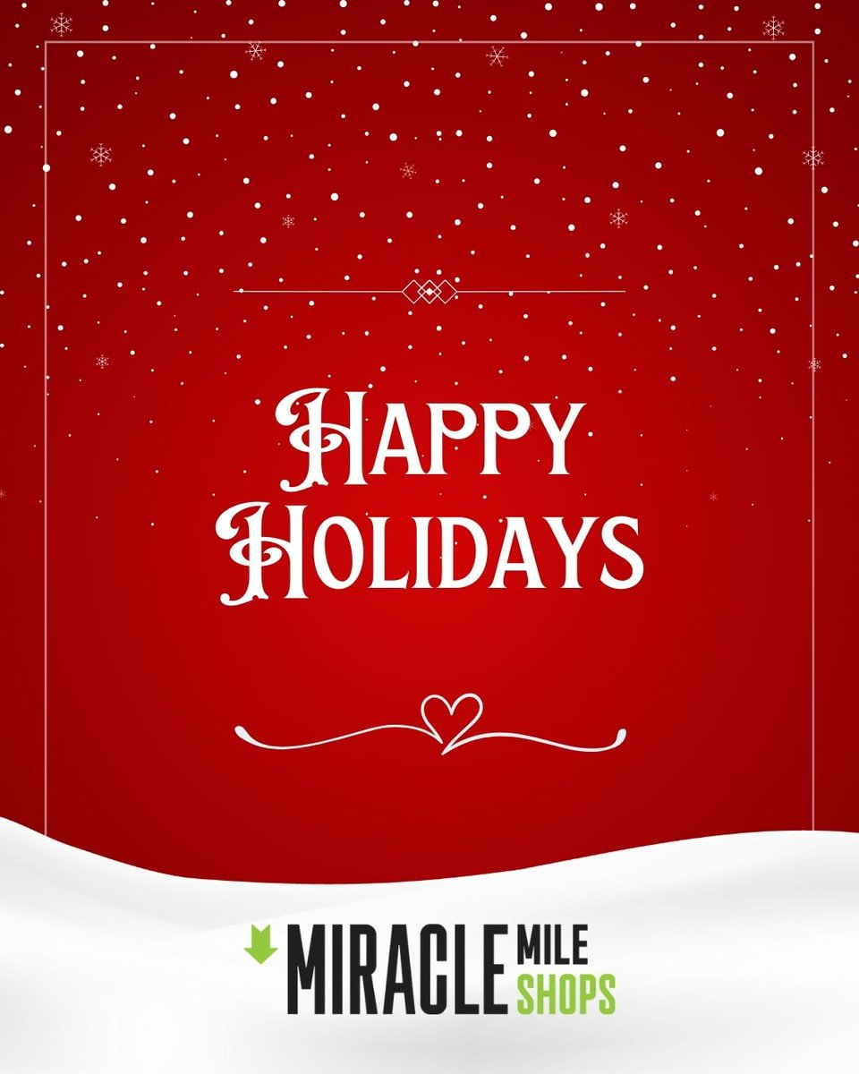 ✨Happy Holidays! 🎄🎁

Celebrate the day with shopping, dining, and all the holiday cheer you can imagine. We're open today from 10:00 AM to 9:00 PM—because the holiday magic never ends! 🎄❤️