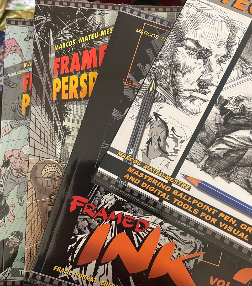 DrawEveryPage's tweet image. Quite the haul this Christmas! Marcos Mateu-Mestre is a gem.