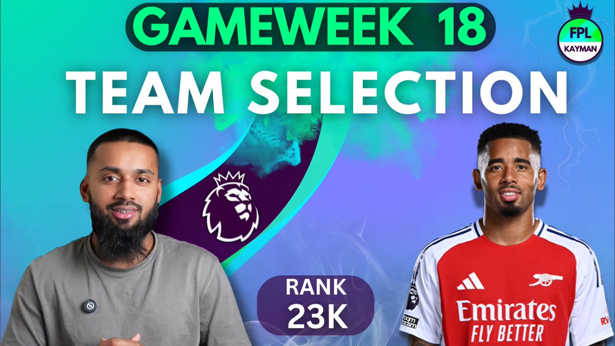 FPLKayman's tweet image. 🚨New Video Alert!🚨

In my latest YouTube video, I cover:
⚽️ GW17 Team Review
🔄 GW18 Transfer Plans
📋 GW18 Team Selection
🤔 Best Saka Replacement?
🌍 Current Rank: 23K
🎥Watch now: youtu.be/g9PKfWdjuFc
#fpl #fplcommunity #fpltips #GW18