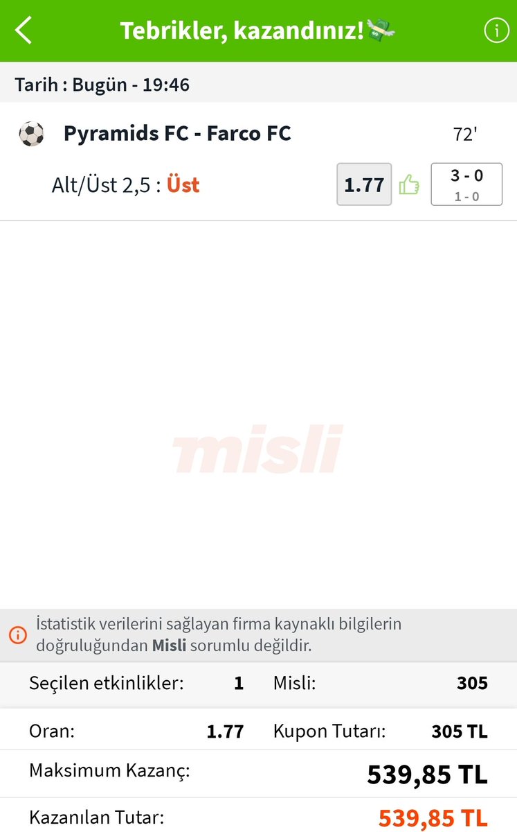 TEEEDS40's tweet image. VİP KAZANDI ✅✅✅✅🎯 

2/2 İLE günü KAPADIM 🤝🧿❤️🙏

#Htft #livescore