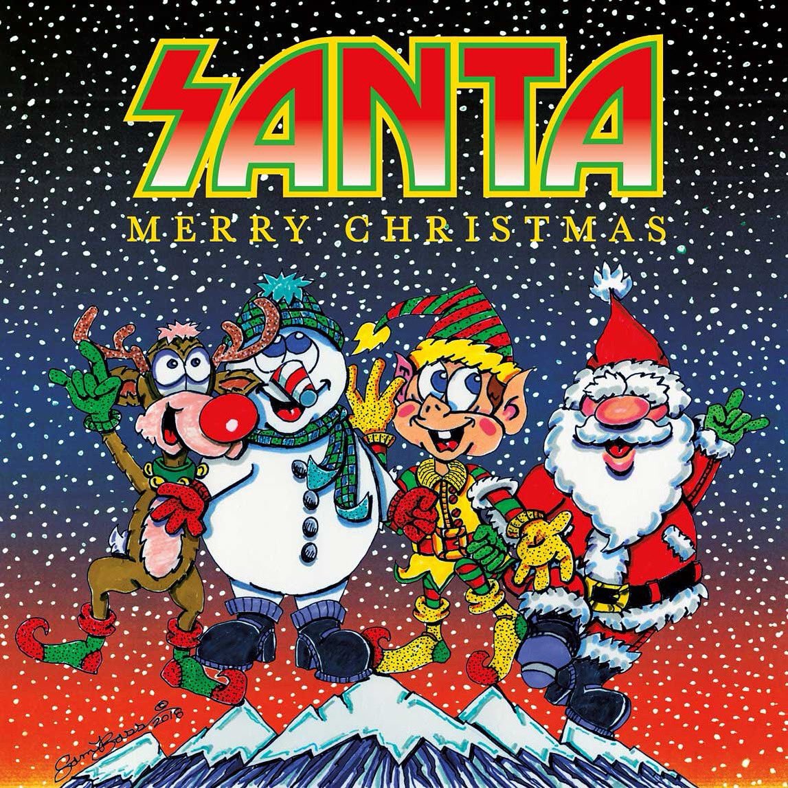 Merry Christmas🎄Sam's favorite
holiday by far was Christmas! He painted a few album cover parodies in December of 2018, this "KISSMAS" destroyer style piece is my personal favorite. -Mark
#sambasslegacy
