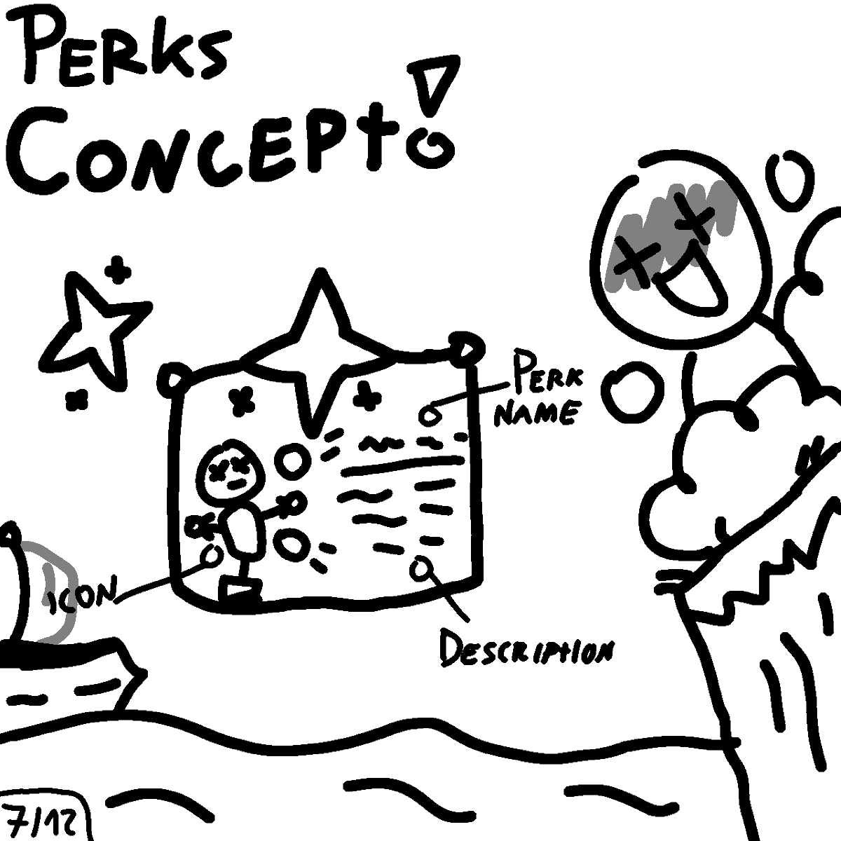 7/12 Perks Concept! ✨️
#roblox #robloxdev
- Perks are pernament mini-upgrades of abilities. 
- Perks will have 4 rarities: common, rare, epic, special 
- Special perks will grant new abilities