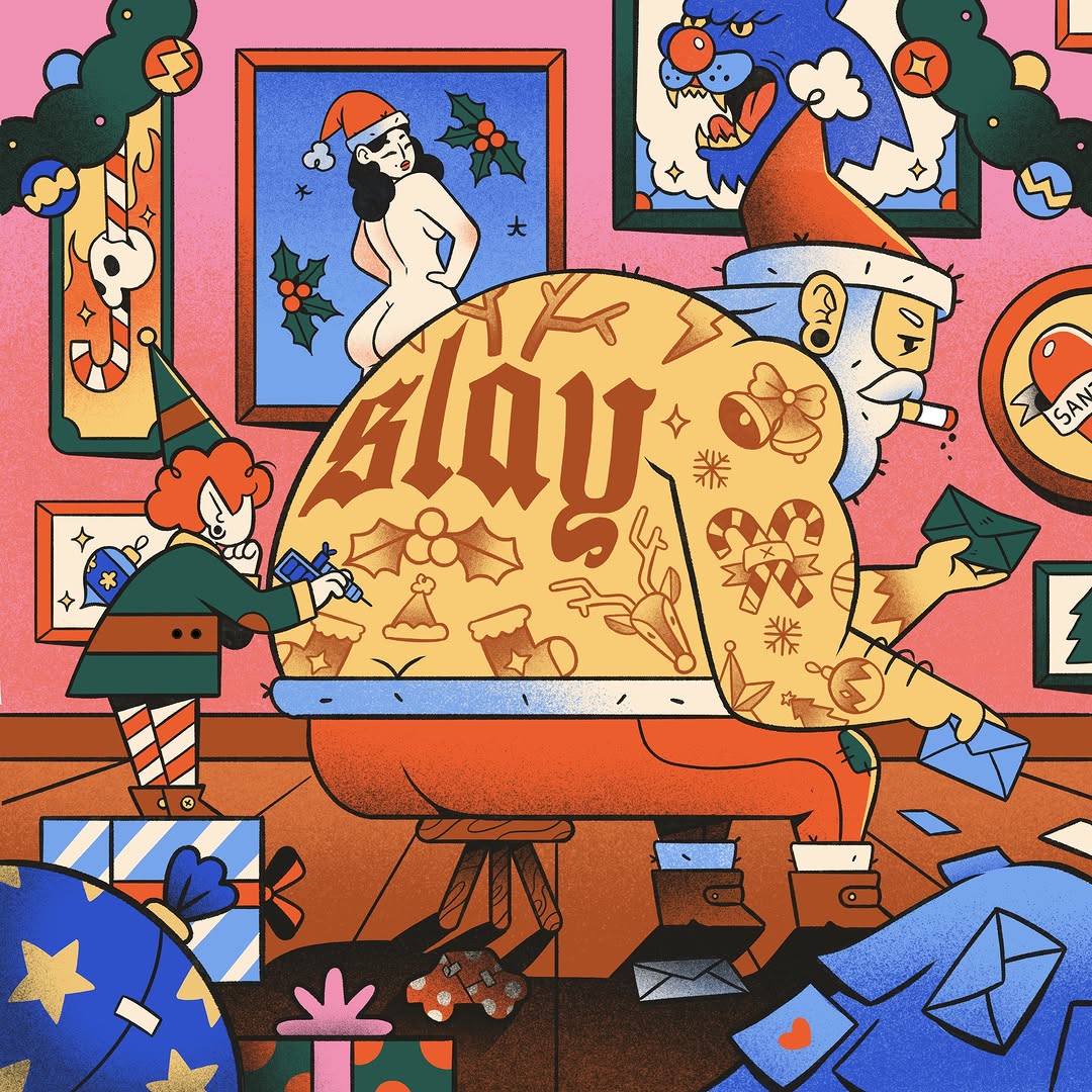 🎁 HOLIDAY SZN 🎁 HAPPY HOLIDAZE from our H+ Fam to yours!!! Grateful for the immensely talented community of creatives we get to share our visions of the future with 🫶 We couldn't choose which Santa we loved more from H+ Artist @studiomuti... Which is your favorite?!