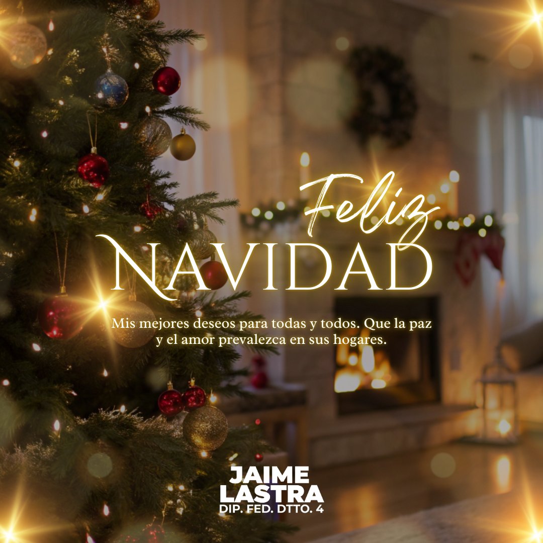 Mis mejores deseos para todas y todos, que tengan una #FelizNavidad en compañía de sus familiares y amigos. ¡Un abrazo fuerte!