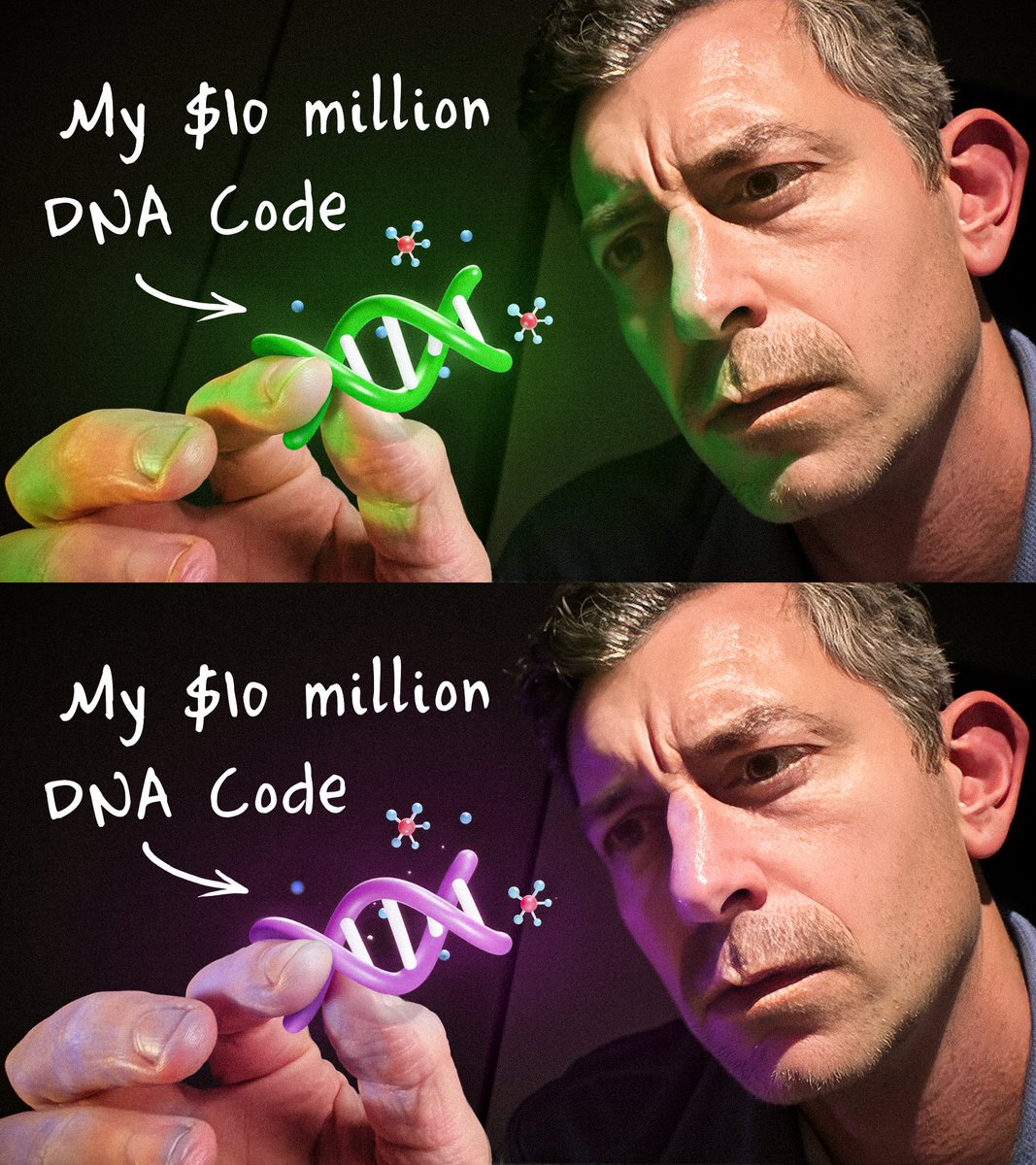 Title: "Knowing your personality and DNA is key to success" 

Recent A/B Test

Which would you guys choose, green or purple? 🤔