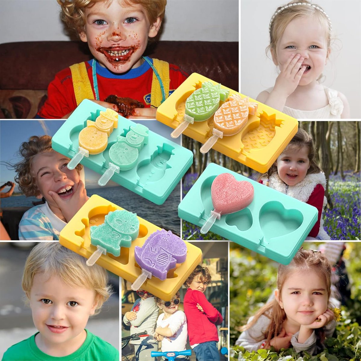 lifestopia's tweet image. 🍦✨ Add a splash of fun to your summer treats! ✨🍭🌈 These adorable silicone popsicle molds make it easy to create colorful, cartoon-shaped frozen delights. Perfect for kids, parties, or a creative twist on desserts! 🎉🍧
📦 Get yours now! 👉 amzn.to/3PxbD0N
#FrozenFun