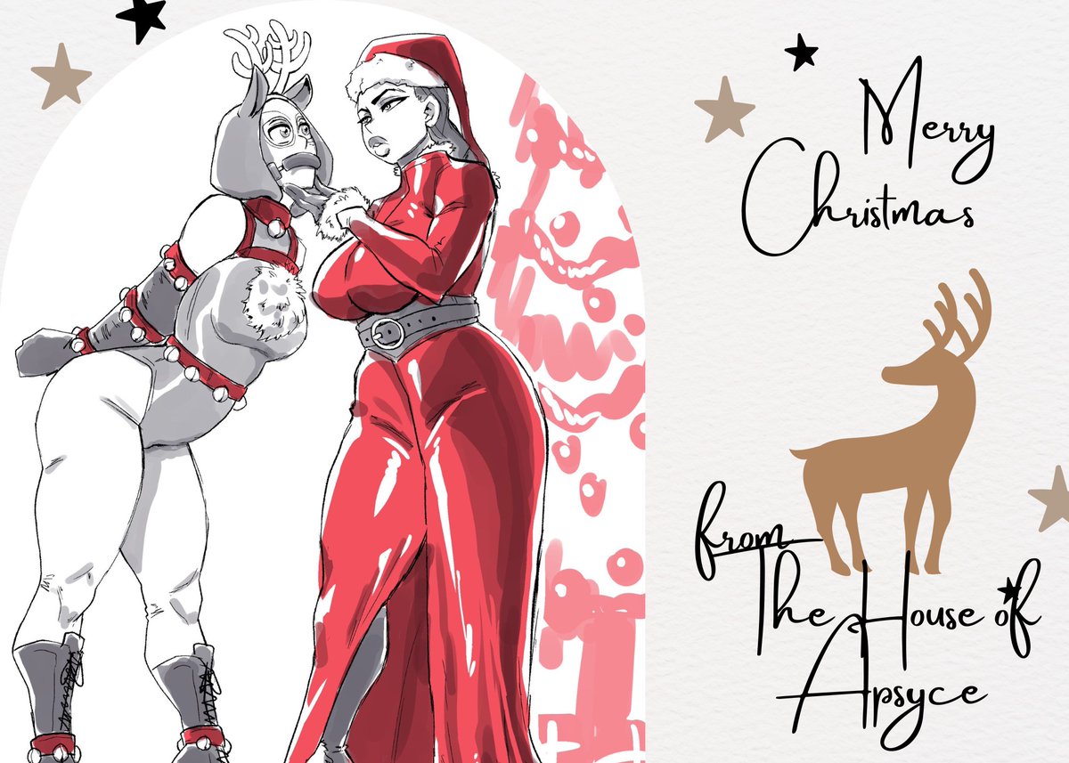 Merry Christmas, from our house to yours. #rubberdoll

(Art graciously provided by <a href="/fetishhandart/">Fetishhand</a>)