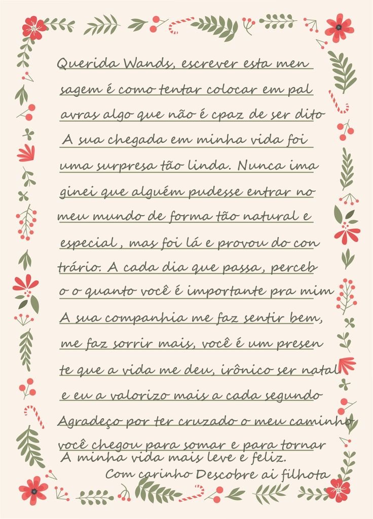 Hohoho 🎅
Uma nova cartinha chegou!

De: <a href="/wifets/">ؘ</a> 
Para: @agathahwife
