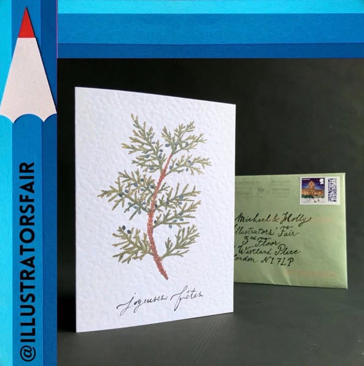 Merry Christmas from all at Illustrators’ Fair. And thank you to all who sent us cards to add to our festive feed. This is by Hermine Doublon @herminedoublon herminedoublon.com