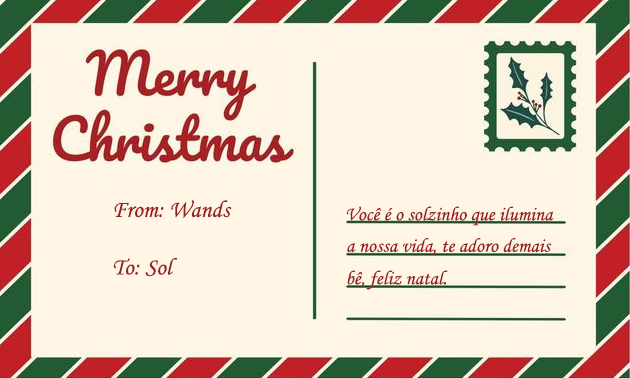 Hohoho 🎅
Uma nova cartinha chegou!

De: @agathahwife 
Para: <a href="/mirsball/">bia.</a>