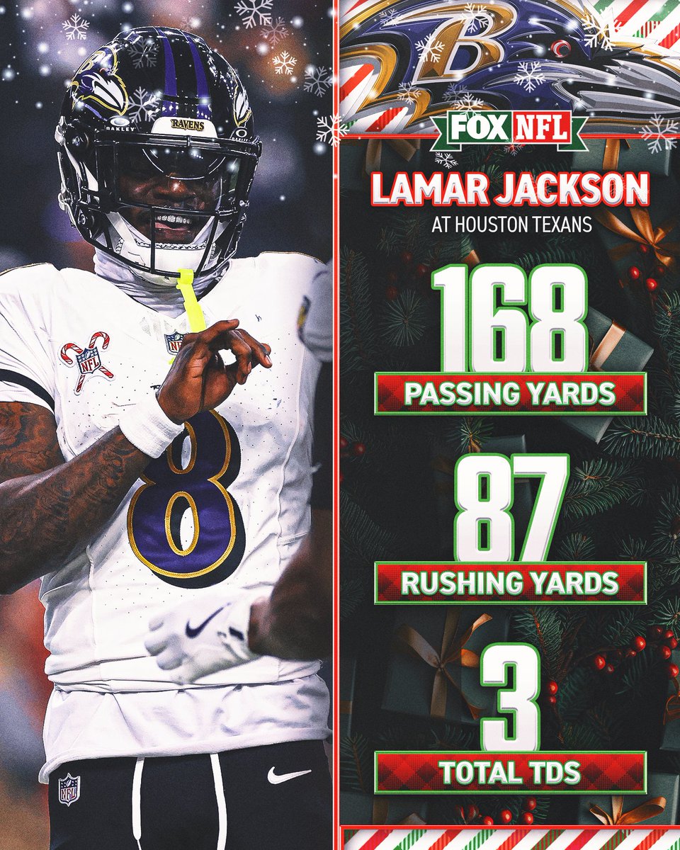 Lamar Jackson had a DAY on Christmas!!! 🤩