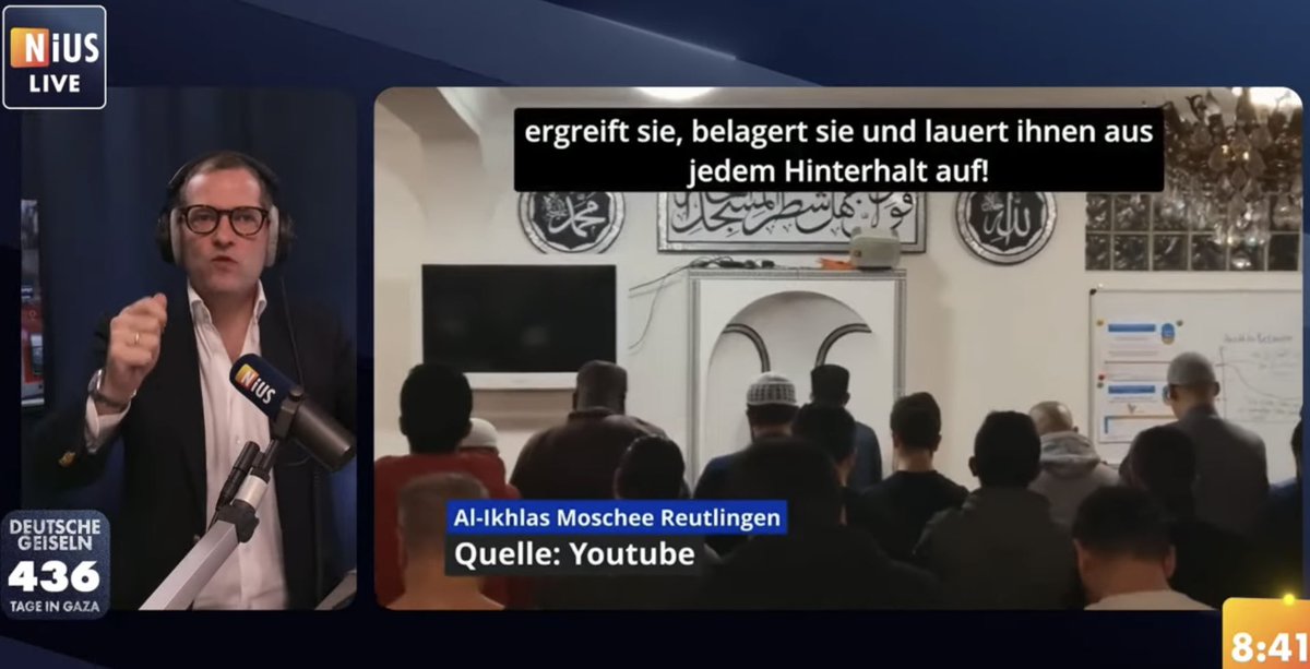 SaschaUlbrich's tweet photo. Partner-#Mosche 🕌 der Stadt #Reutlingen ruft zur #Mord an Ungläubigen auf -„wenn die #Schutzmonate abgelaufen sind, dann tötet die #Götzendiener, wo immer ihr sie findet.“
Danach der Anschlag in #Magdeburg
Wir haben definitiv ein Problem.
Und das nicht erst seit heute☝🏻
@niusde_