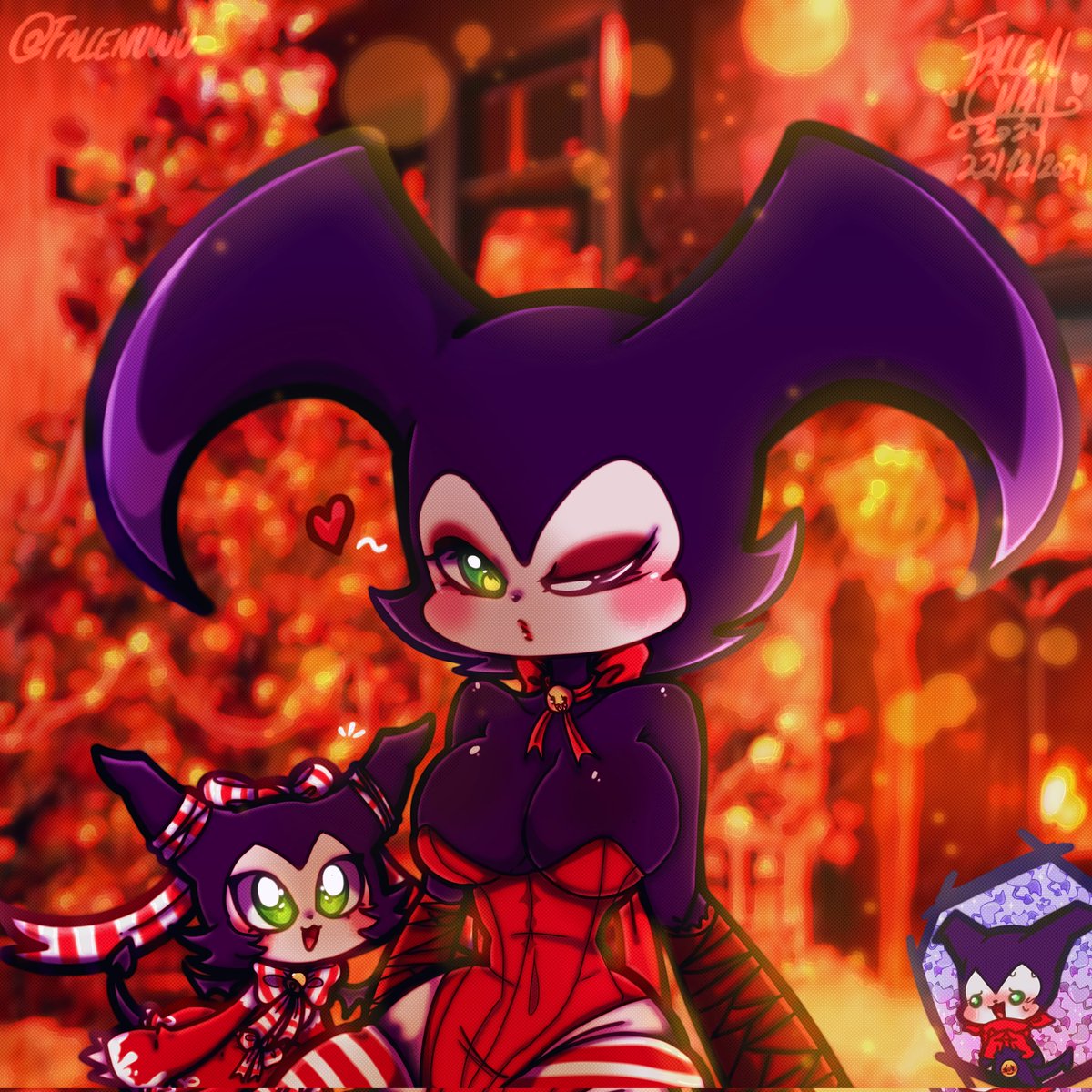 FallenUwu's tweet photo. Impmon's luck 😏💜
(Digimon Ocs)

Merry krima a todos!
Y muy pronto presentare a melodymon y sonorymon!

#MerryChristmas #Digimon #impmon #digimonart #DigimonOc #Christmas #Navidad #impmonfanart https://t.co/YL9zIjK1iC