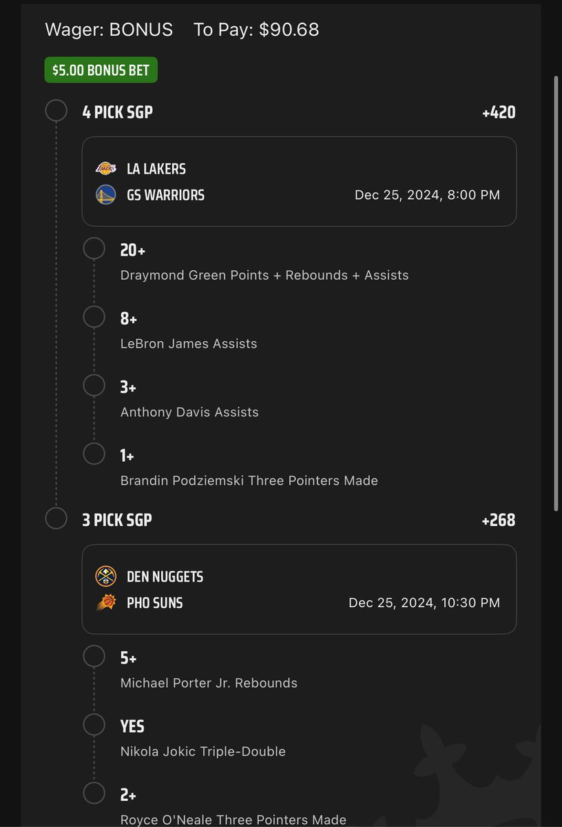 J_Roc037's tweet photo. @DKSportsbook Still no DMs in like 2 years #SLIPSMAS https://t.co/I9KV0gPXOS