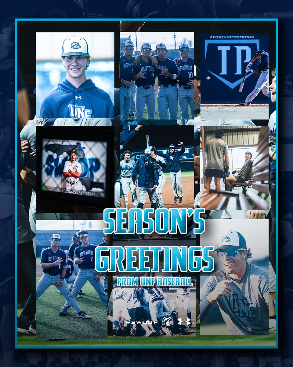 OspreyBSB's tweet photo. Hoping this holiday season is safe and cheerful for all -- from UNF Baseball ❄️💙🎄 https://t.co/noTBcXk1sv