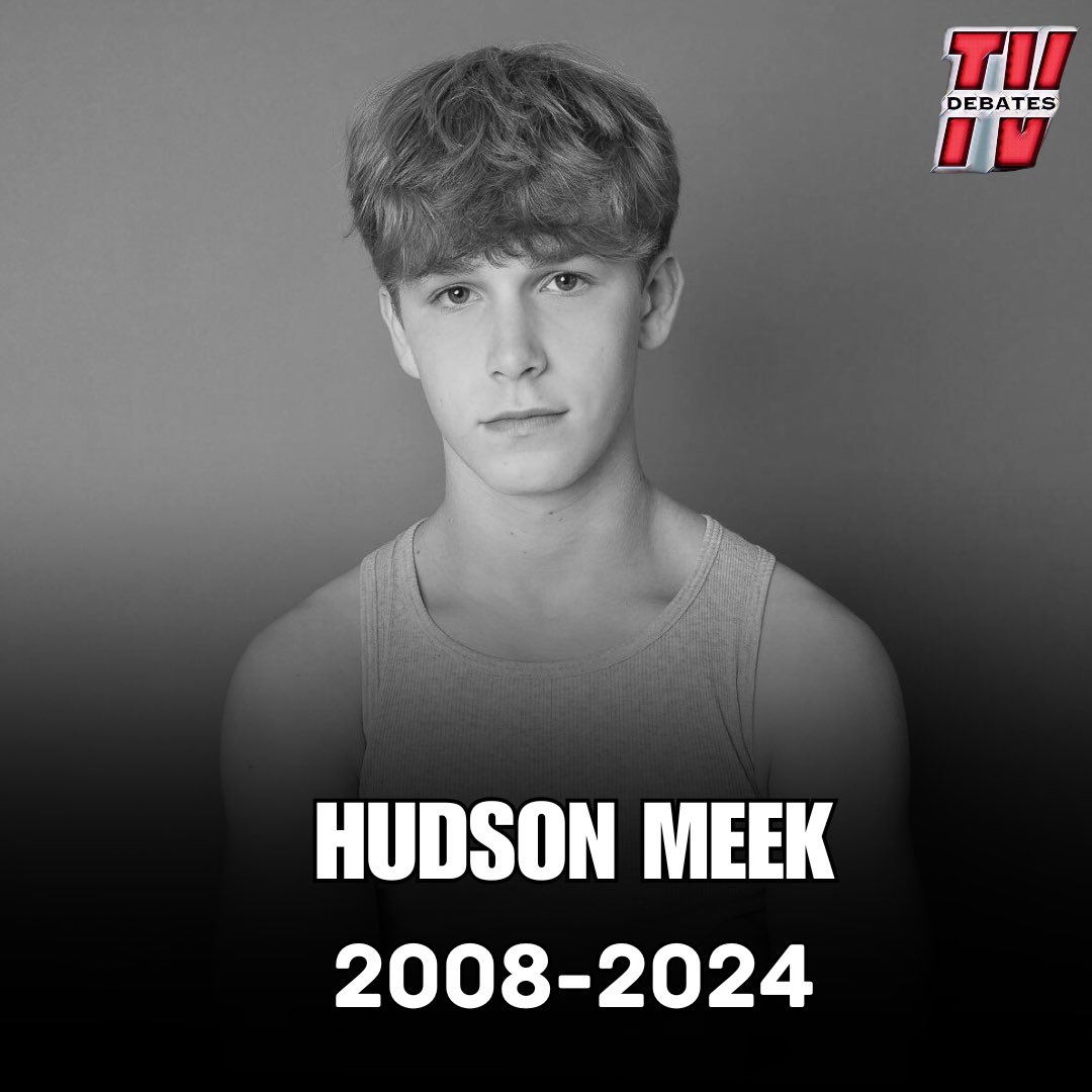 TvDebates_'s tweet image. Hudson Joseph Meek—who appeared in 2017’s Baby Driver as the younger version of Ansel Elgort’s Baby has passed  away in Alabama. He was 16. 💔🕊️

According to the Jefferson County Coroner's Office, Meek sustained blunt force trauma when he fell from a moving vehicle.