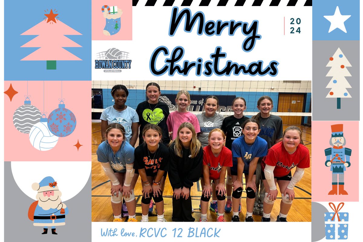 Merry Christmas from my best girls, RCVC 14 &amp; RCVC 12 Black ❤️🏐🎄