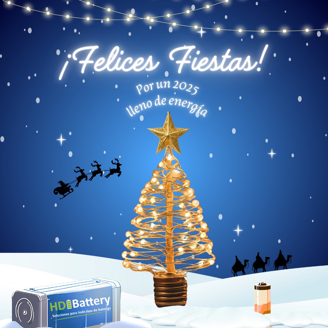 ¡Felices Fiestas a todos de parte del equipo de HDI Battery! 🎄🔋🎉