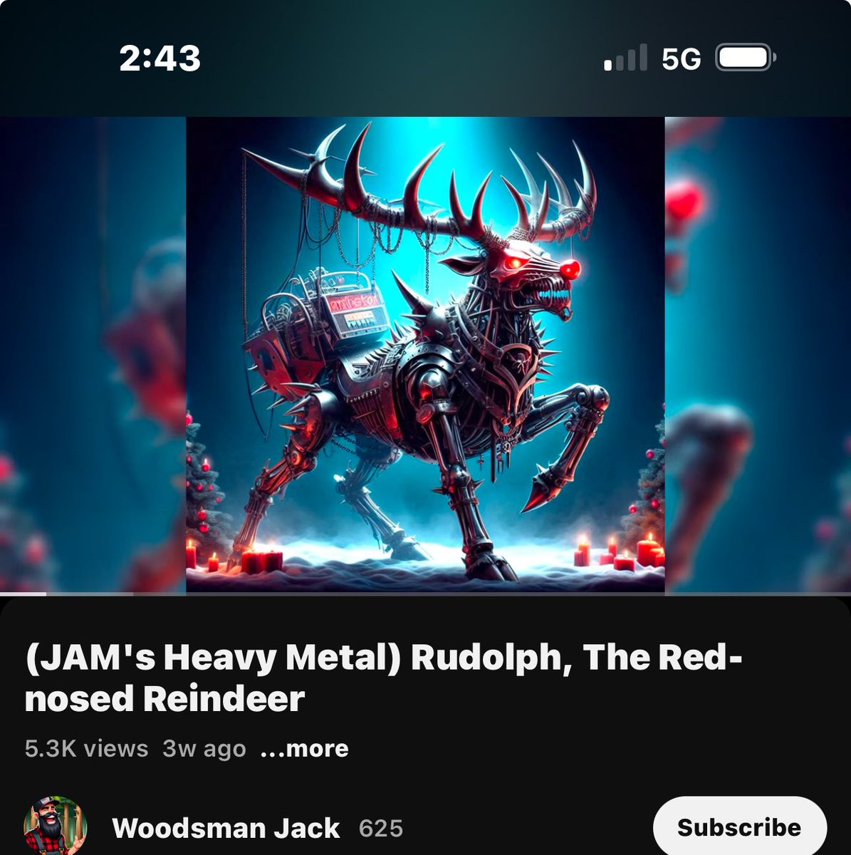 ShaneBrowning87's tweet photo. Never let me play in any Reign Deer Games, until β¦β¦β¦β¦
The Fog Rolls In.
#BoRnToRoLL !
(JAM's Heavy Metal) Rudolph, The Red-nosed Reindeer https://t.co/NCdlquOBvH via @YouTube https://t.co/3UBW8qHL4C