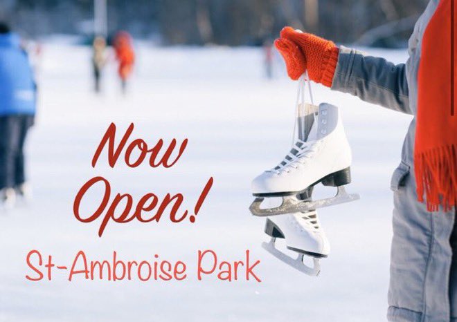 St_AmbroisePark's tweet photo. We are open for #skating! Lace your skates and enjoy a nice outing on our community #ODR #PuddleRink. #Vanier #MyOttawa @ACVanierCA @PlanteSteph613 @Guy_Theriault https://t.co/X6qymbi1kE