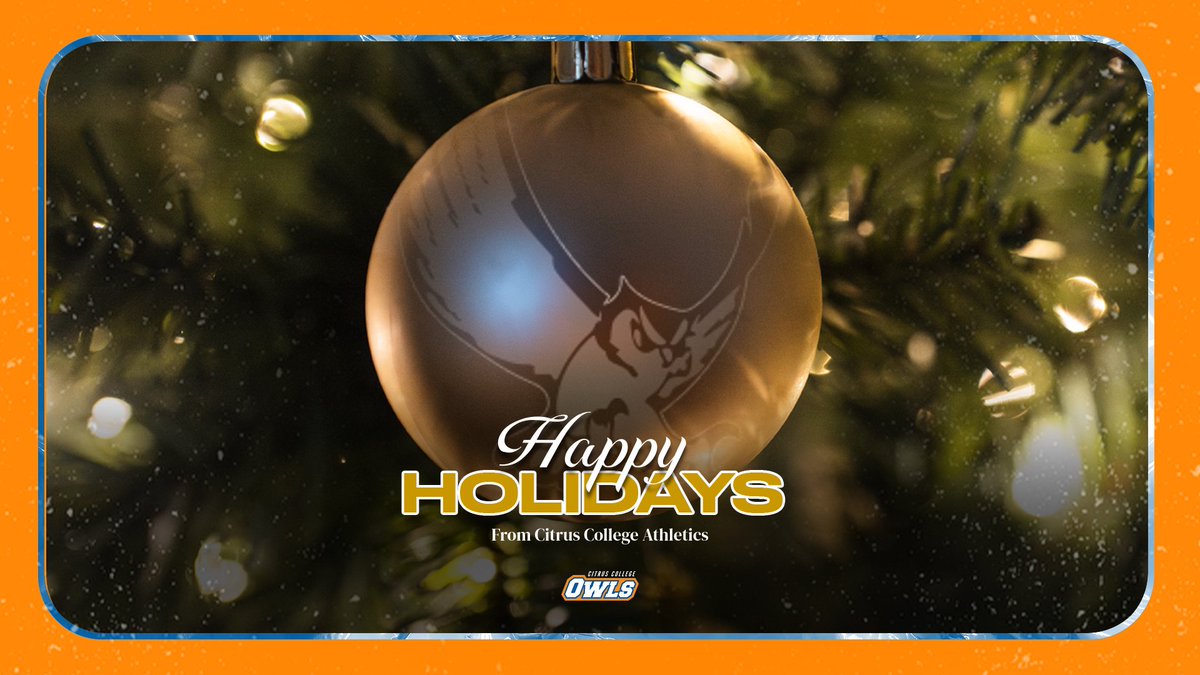 Happy Holidays from the Citrus College Athletics Family to yours!