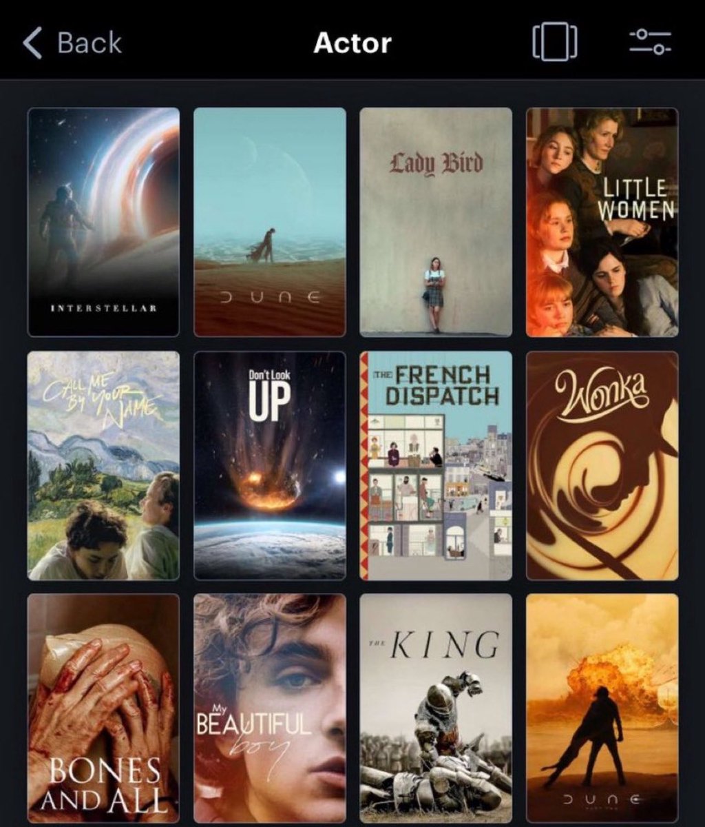 timothée chalamet’s filmography is to die for