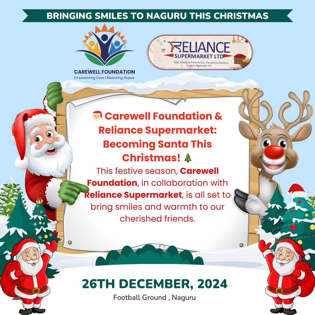 carewell24's tweet photo. Spreading Joy This Christmas: Carewell Foundation's Mission

This Christmas season, Carewell Foundation stands firm on its mission to bring smiles and joy to underprivileged communities. With the motto “Sharing Joy, Spreading Hope,” the foundation has partnered with Reliance supermarket to make this festive season special for those in need.