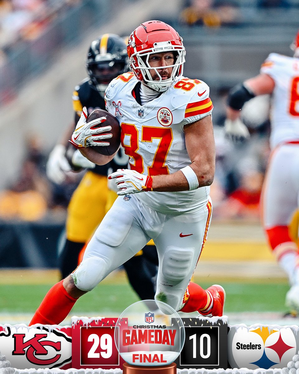 FINAL: <a href="/Chiefs/">Kansas City Chiefs</a> get a Christmas win, improve to 15-1 and clinch the AFC 1 seed 🔥 #NFLonNetflix