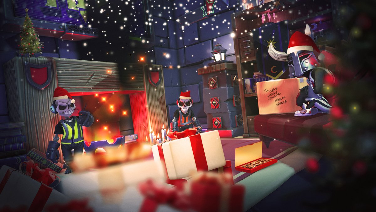playkomES's tweet photo. ¡Felices fiestas, queridos contendientes! Esperamos que tengáis un día mágico apropiadamente regulado y que recibáis todas las armas que hayáis pedido https://t.co/hHaHHJbk6P