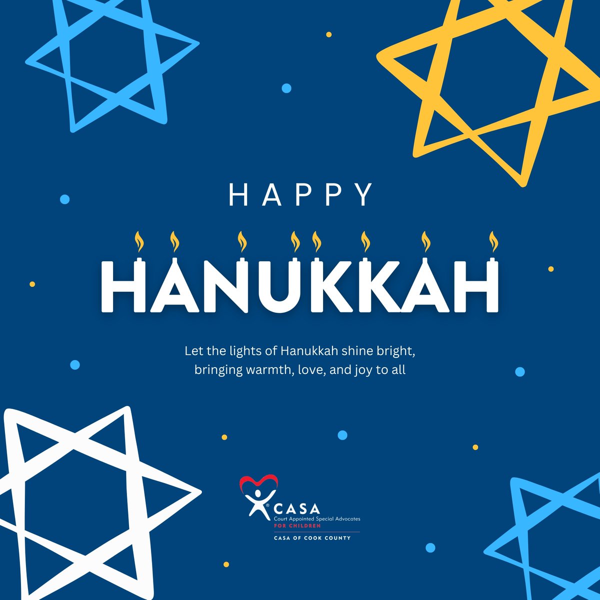 Wishing you a bright and joyful Hanukkah! 🕎

#CASAofCookCounty #Hanukkah