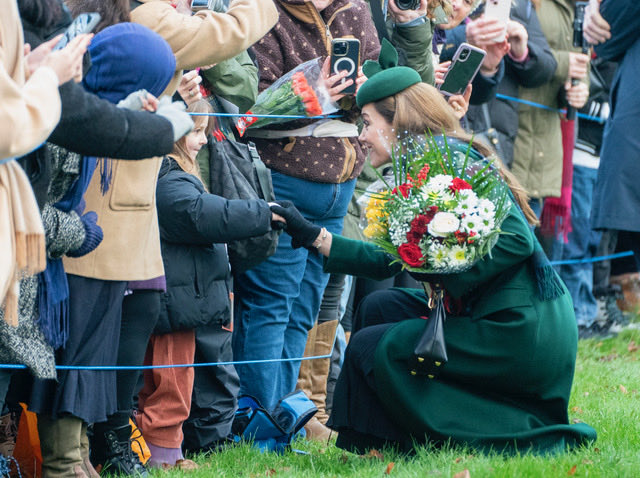 The King and Queen with other members of the royal family attended a Christmas Day church service at Sandringham